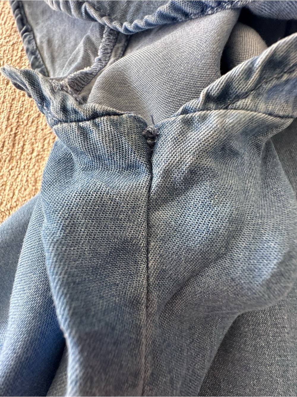 Standard Grace Chambray Denim Button Pull Over Dress Blue M Lightweight Comfort - Picture 11 of 12